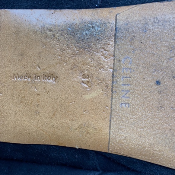 Old Celine Paris black suede pointed toe ballet flats - Picture 7 of 9